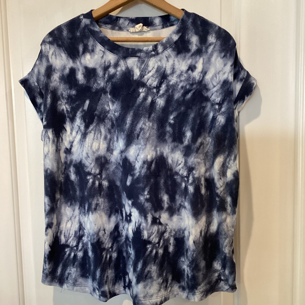 Combo blu Tie-Dye Women's Top - Blue and White